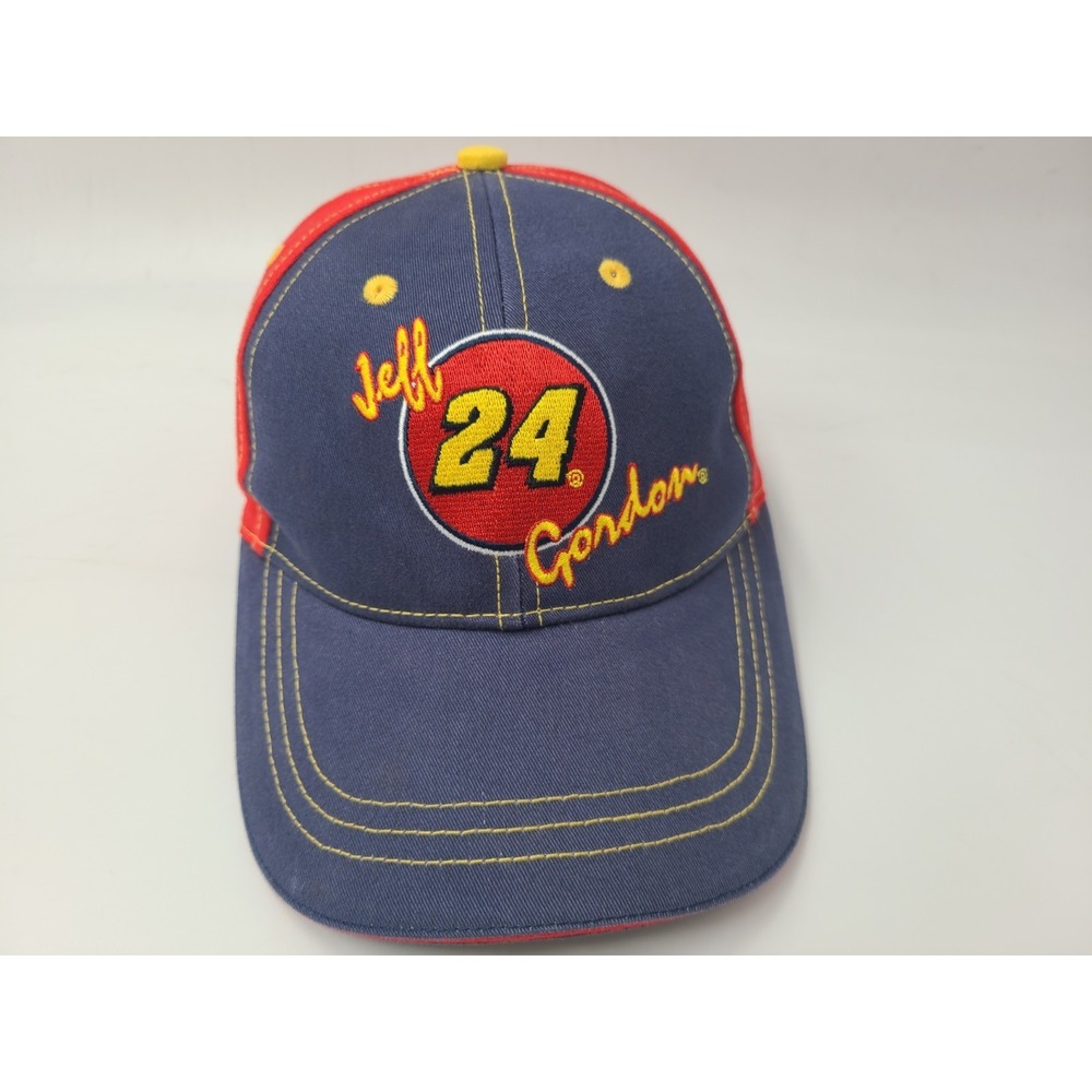 Vintage Jeff Gordon #24‎ Chase Adjustable (Fits Small) Hat Cap NASCAR Blue Red